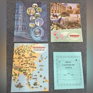Various Geography and French Children’s Workbooks
